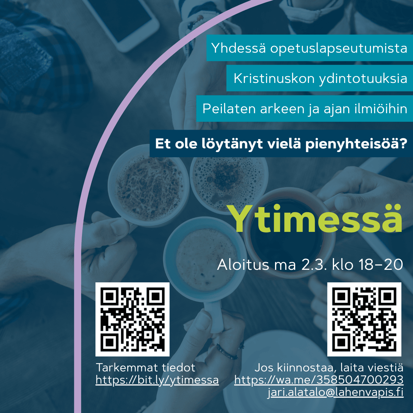 Ytimessä-pienyhteisö käynnistyy ma 2.3.