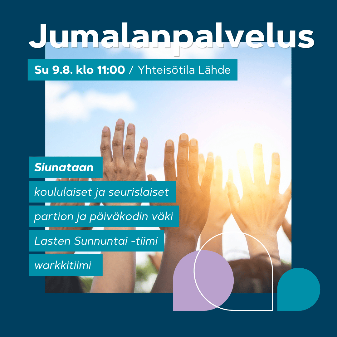 Siunaavat kädet pystyssä ja kirkas valo taustalla.