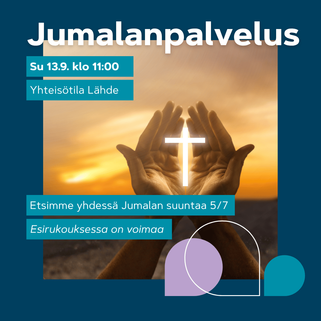 Kädet kohotettuina valoa hohtavan ristin ympärille auringonlaskussa, kuvastaen esirukousta ja toivoa.